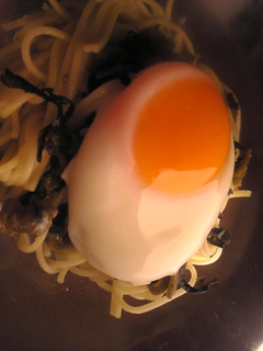 高菜と温泉卵のパスタ-レシピのメイン写真