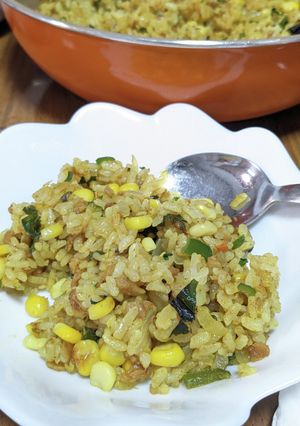 バジルコーンカレー炒飯-レシピのメイン写真