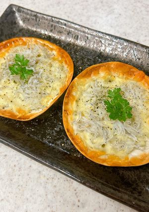 トースターで♪しらすの餃子の皮ピザ-レシピのメイン写真