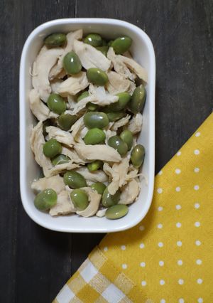 枝豆と鶏ささみのめんつゆ和え-レシピのメイン写真
