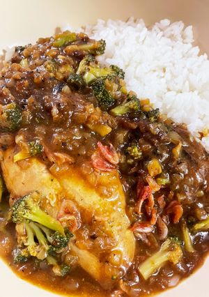 一人暮らし小えびさばカレー-レシピのメイン写真