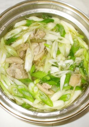 鶏肉・ネギの生姜スープ♪簡単夏の胃腸に-レシピのメイン写真