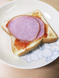 ケチャップハムトースト-レシピのメイン写真