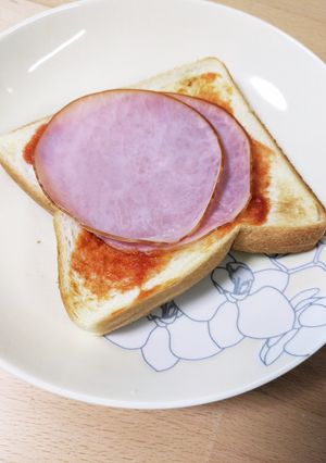 ケチャップハムトースト-レシピのメイン写真