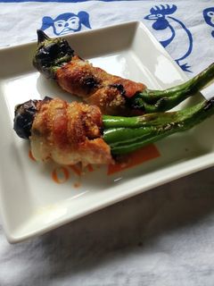 万願寺とうがらしの肉巻き焼き♪-レシピのメイン写真