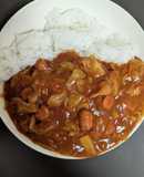 キャベツトマト缶ウインナーカレー