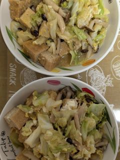 キャベツと厚揚げしめじの卵炒め-レシピのメイン写真