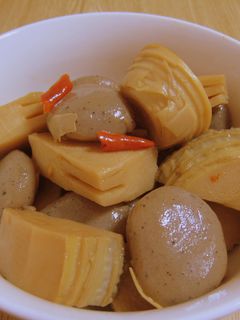 たけのことコンニャクの煮物(ピリ辛味)-レシピのメイン写真