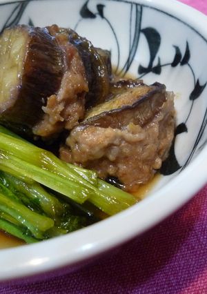 ナスとひき肉のはさみ煮-レシピのメイン写真