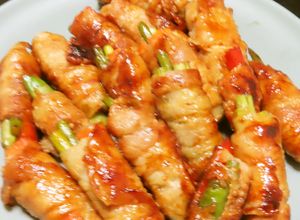 豚三枚肉の野菜巻き☆ニンニクの芽も加えて-レシピのメイン写真