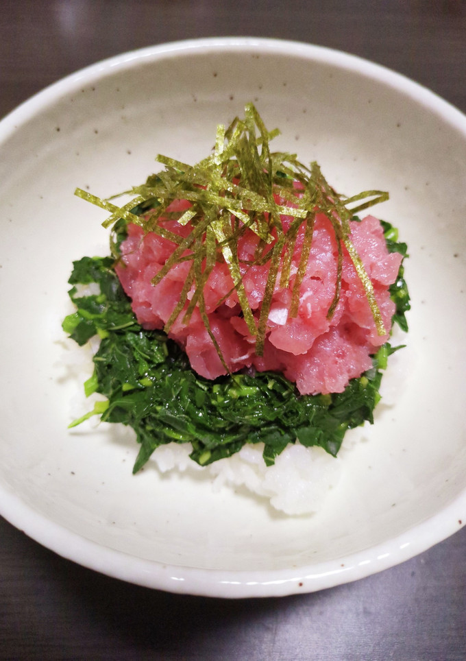 モロヘイヤとまぐろのたたき丼-レシピのメイン写真
