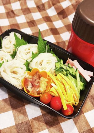高１男子練習試合の素麺弁当240731-レシピのメイン写真