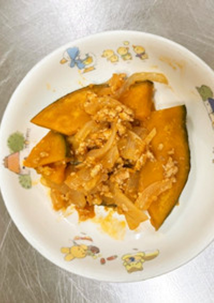 【保育園】かぼちゃのミートソース炒め-レシピのメイン写真