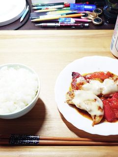 ササミとトマトのチーズ焼き-レシピのメイン写真