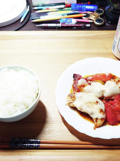 ササミとトマトのチーズ焼き-レシピのメイン写真