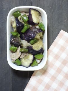 なすとししとうと豚肉のめんつゆ和え-レシピのメイン写真