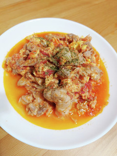 超簡単☆豚肉とトマトと玉子の麺つゆ仕立て-レシピのメイン写真