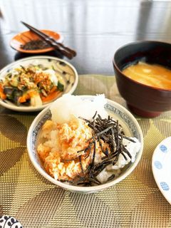簡単#シャケ昆布大根おろしの三色丼-レシピのメイン写真