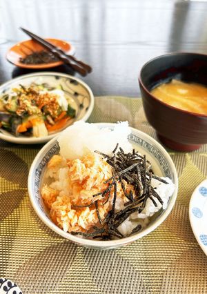簡単#シャケ昆布大根おろしの三色丼-レシピのメイン写真