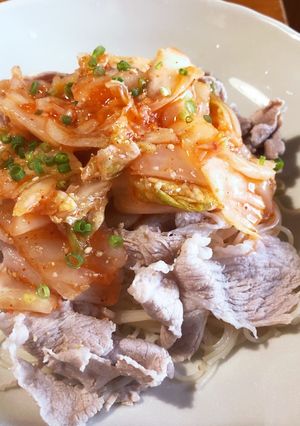 夏休みランチに★簡単豚キムそうめん-レシピのメイン写真