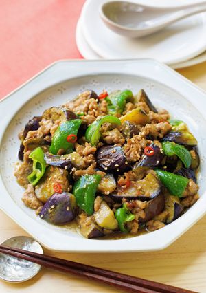 なすとピーマンのひき肉味噌炒め-レシピのメイン写真