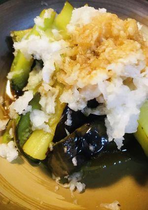 揚げ焼きナスのおろし＆めんつゆ-レシピのメイン写真