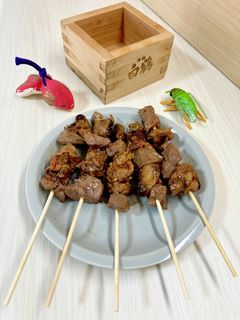 ちぃ坊!…もVサイン??レバ串焼き-レシピのメイン写真