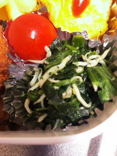 お弁当に・ほうれん草しらす炒め-レシピのメイン写真