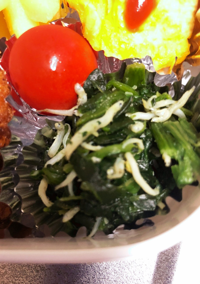 お弁当に・ほうれん草しらす炒め-レシピのメイン写真