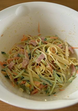 夏野菜を食べるサラダスパ-レシピのメイン写真