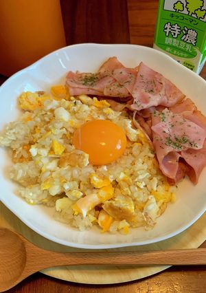 少なめご飯で低糖質！ベーコンエッグライス-レシピのメイン写真