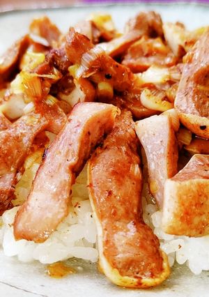 豚タンスライスねぎ塩丼-レシピのメイン写真