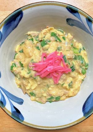 レンジで簡単☆ツナ入りニラたま丼-レシピのメイン写真