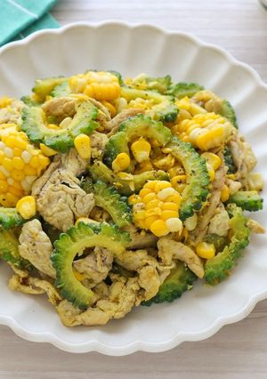 ゴーヤととうもろこしのスパイシー炒め-レシピのメイン写真