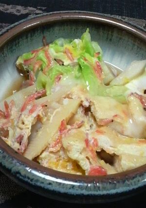 春の味覚!たけのことキャベツの卵とじ-レシピのメイン写真