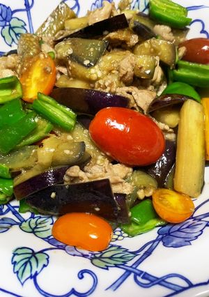 スタミナアップ！豚肉と夏野菜の甘酢炒め-レシピのメイン写真