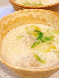 カンタン★豆乳シュウマイ春雨スープ-レシピのメイン写真