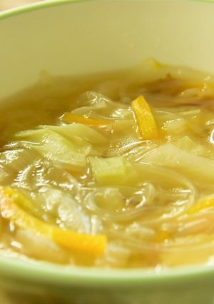 ★渋川市学校給食★ロングライススープ-レシピのメイン写真
