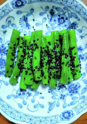 レンジでツヤツヤいんげん-レシピのメイン写真