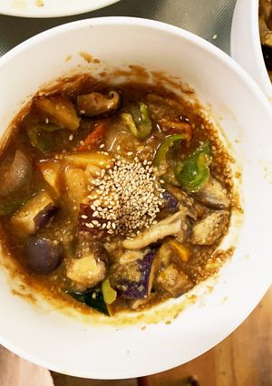 茄子椎茸コク旨レモン味噌煮味豆腐八宝菜風-レシピのメイン写真