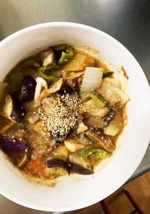 根菜茄子コク旨レモン赤味噌味温野菜サラダ-レシピのメイン写真