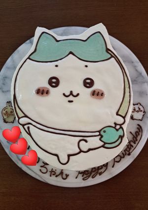 ちいかわ　ハチワレ　キャラケーキ-レシピのメイン写真