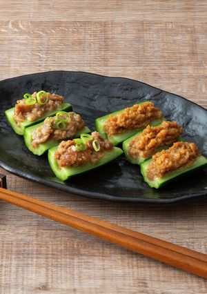 照り焼きミートボールで肉味噌きゅうり-レシピのメイン写真