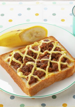 ミートボールのマヨトースト-レシピのメイン写真