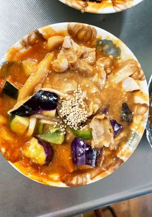 レンジ根菜茄子簡単洋風レモン味噌甘酢酢豚-レシピのメイン写真