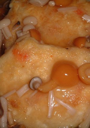 小エビと豆腐のハンバーグ　きのこあんかけ-レシピのメイン写真