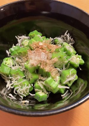 オクラ&ちりめんじゃこの和物-レシピのメイン写真