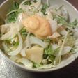 春だ♪筍の姫皮と新玉ねぎの柚子マヨサラダ