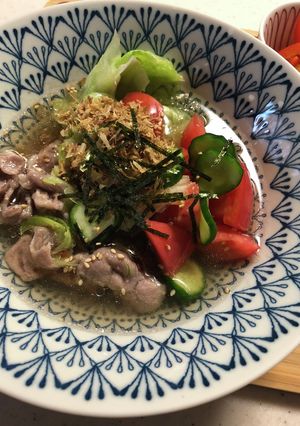 豚肩ロースと野菜の蒸し浸し-レシピのメイン写真