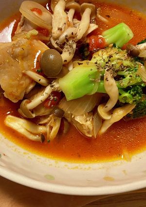 モモでもヘルシーに！チキンのトマト煮-レシピのメイン写真